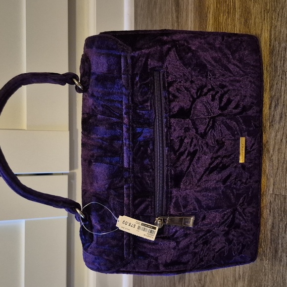 Aldo Deep Purple Velvet Whimsigoth Satchel with Insect Embroidery NWT - Picture 4 of 10